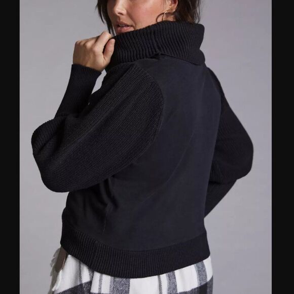 NWT Anthropologie Dolan Left Coast Black Cowl Neck Pullover Sweater 3X Gift - Picture 4 of 12